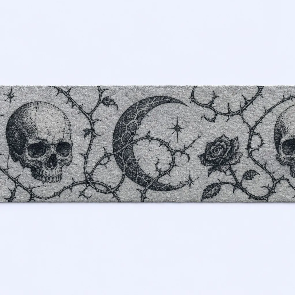 Dark gothic washi tape &mdash; three rolls group