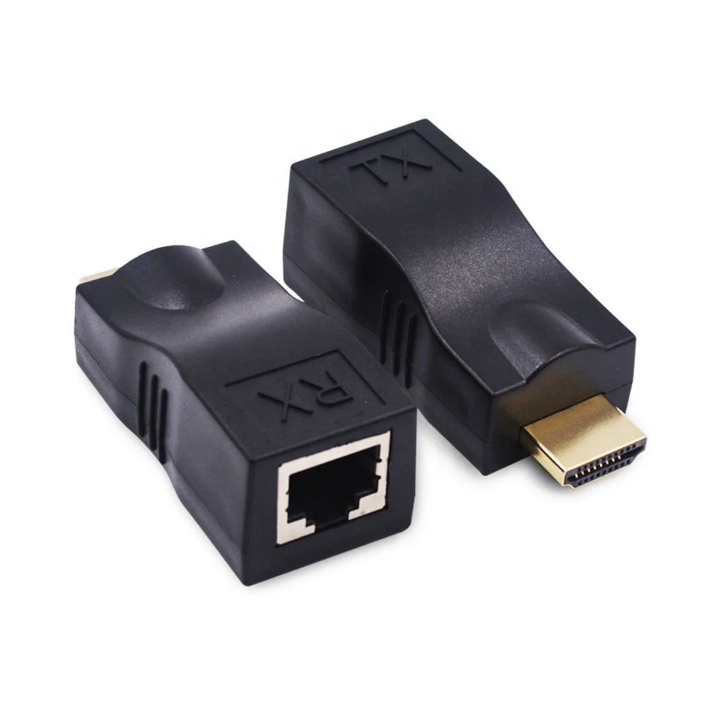 

30M HDMI RJ45 Network Extender HDMI to RJ45 Cable Converter Splitter Repeater HDMI extender by Cat 5e Cat 6 1080P support HDCP