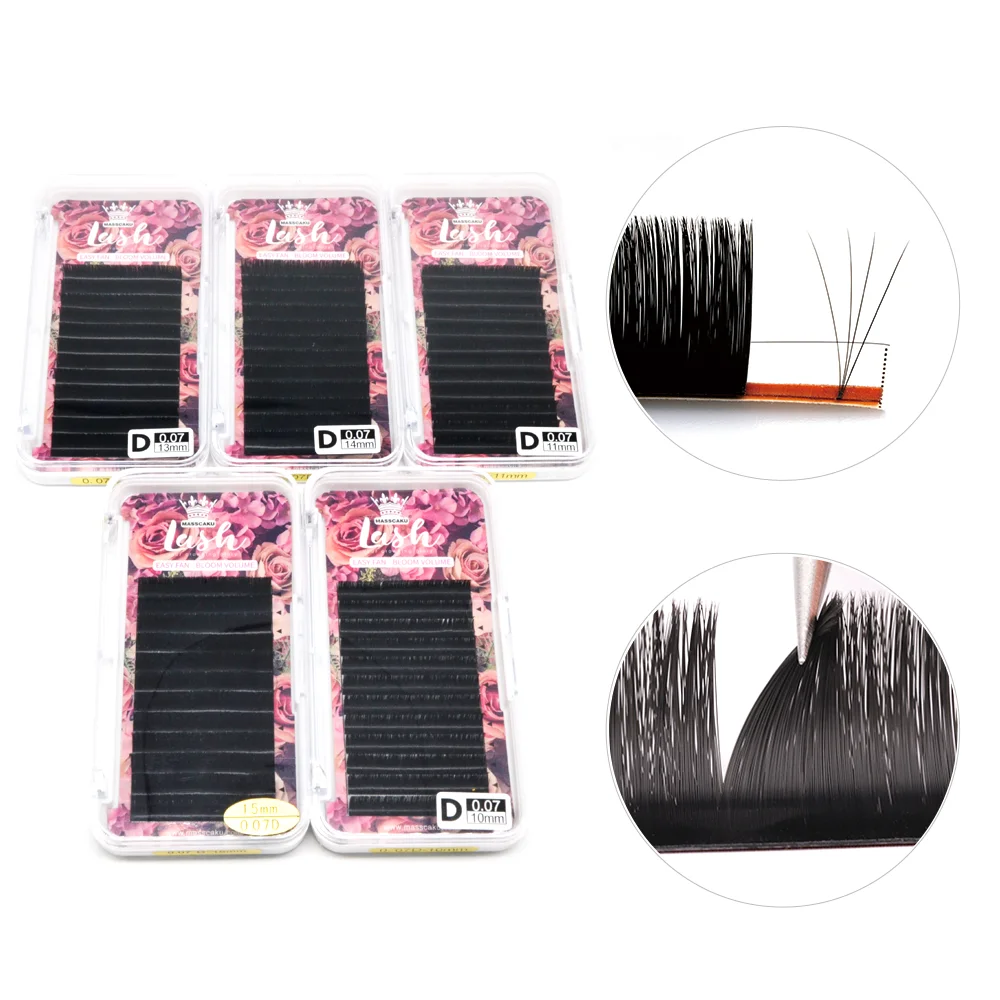 

MASSCAKU china Individual Easy Fanning Blooming Eyelash Extension, Black