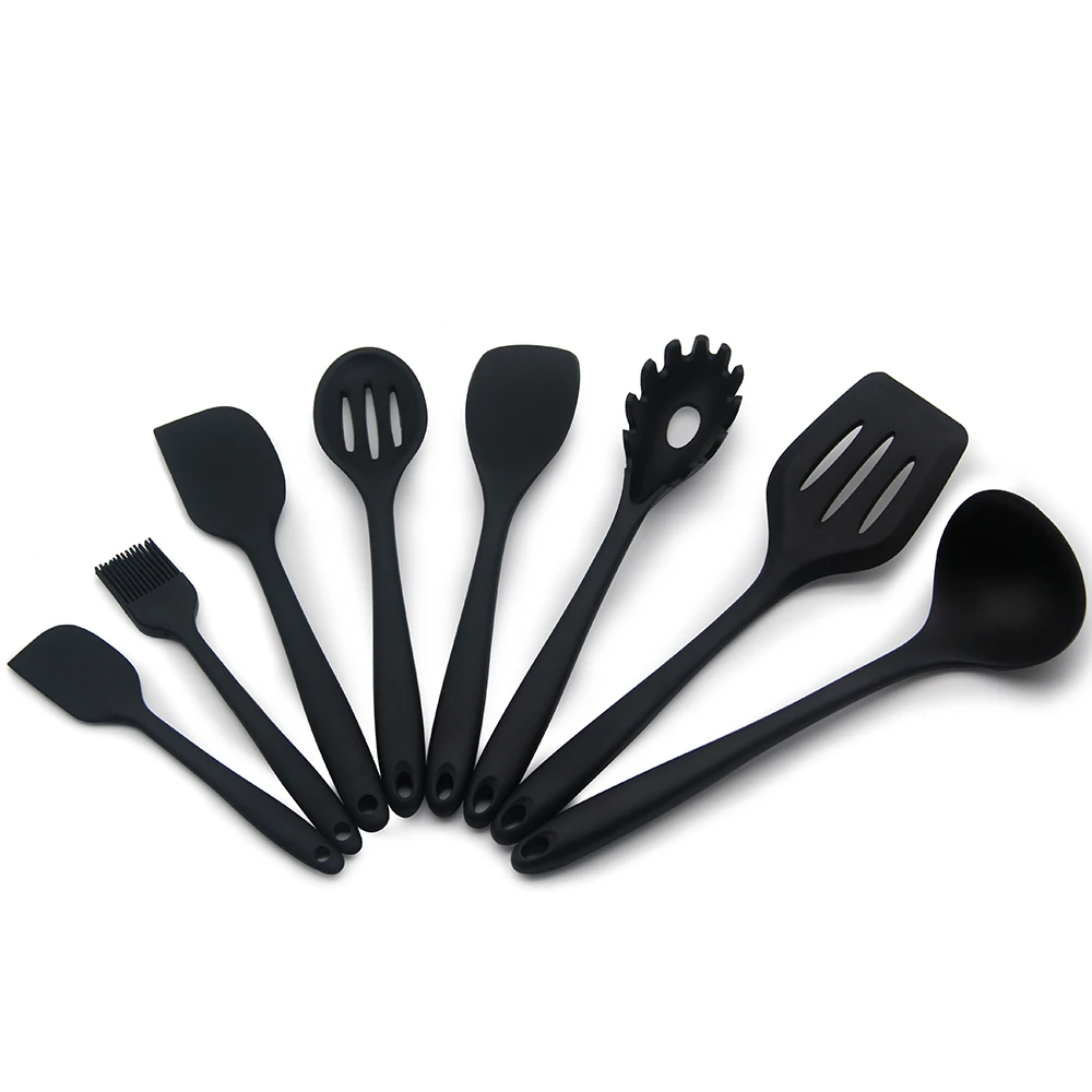 

Factory direct sales professional 8 piece kitchen utensils cooking utensils set, Black,red and custom