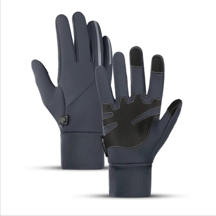 

Men Full Finger Warm Cycling Gloves Skid Windproof Waterproof Outdoor Winter Gym gloves, Blue, orange, purple, black, pink