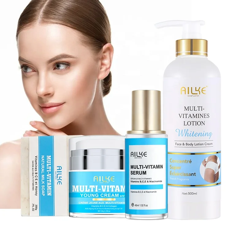 

ALIKE Custom Whitening Face Serum Natural Organic Travel Aging Brighten Vitamin E Vitamin C Skin Care Set