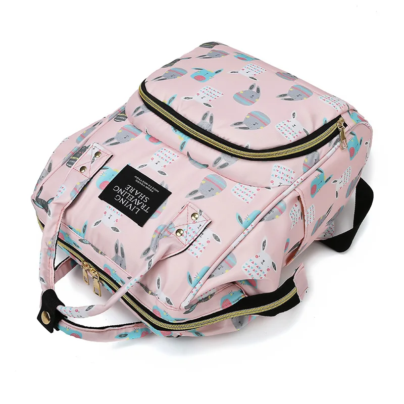 

Customized Baby Travel Bag Diaper Backpack Color Pattern Baby Bag Print Waterproof Nylon Animal Prints