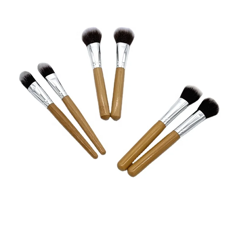 

Bamboo Natural Makeup Brushes Natural Bamboo Handles, Customized color