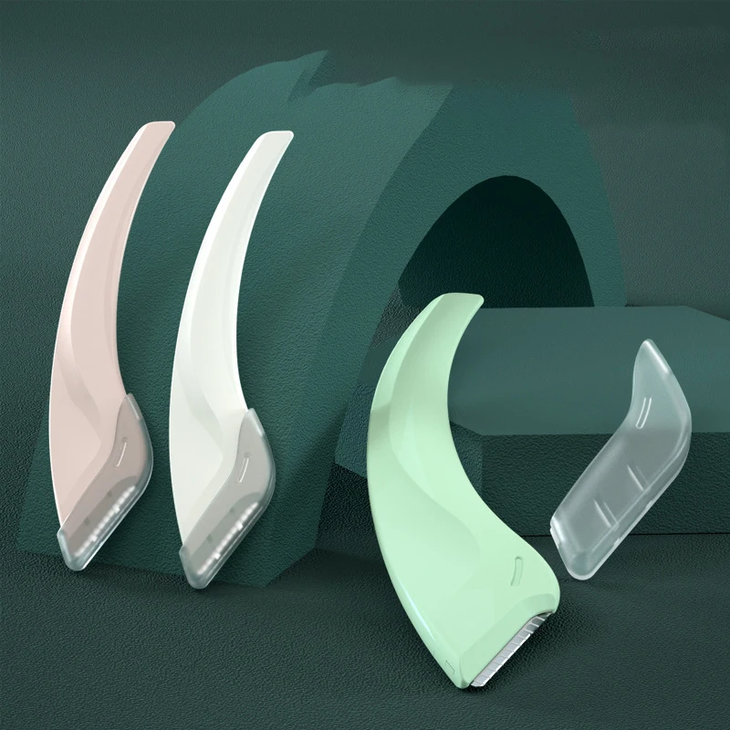 

Fashion colorful safety eye brow shaving trimmer razor set Folding best manual eyebrow trimmer eyebrow razor, Pink white black