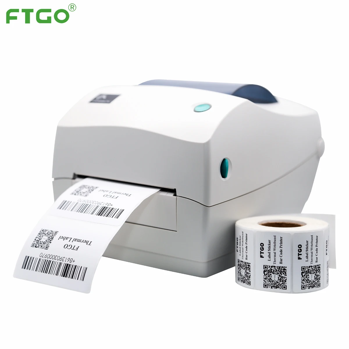 

FTGO Barcode printer Zebra printer Zebra GK888 plus desktop printer, Black and white