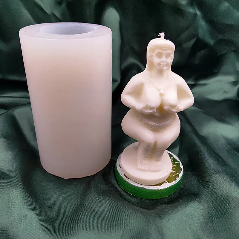 

B-1052 Big breasts goddess sexy girl incense candle mold small ornament gypsum mold