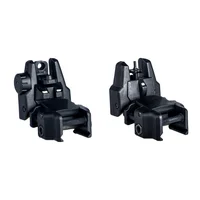 

MZJ Tactical Quick Deploy Same Plane Front And Rear Flip-up Back up Iron optical sight for Rifles and Picatinny Rail BK