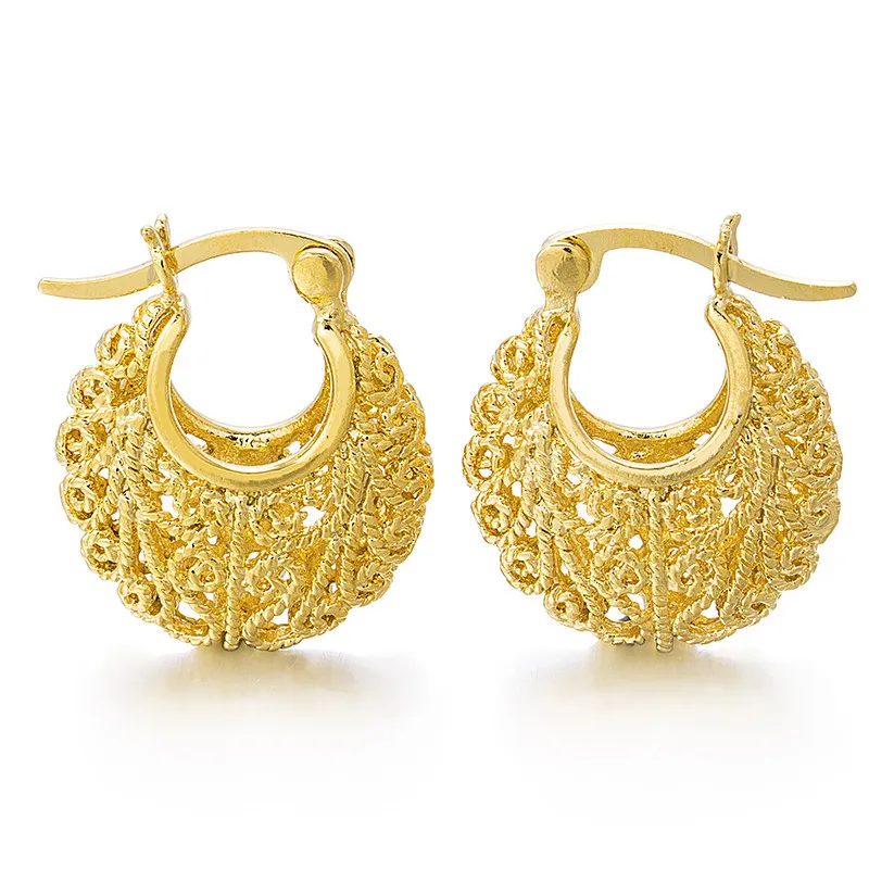 

Ethlyn Jewelry Gold Color Cute Hollow Round Clip Earrings Ethiopian /Arab /Middle East Gifts Women Fashion Jewelry Gift E052B