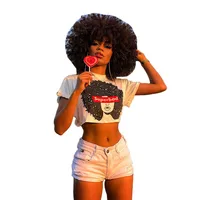 

Women Short Sleeve T Shirt O-Neck Print T-Shirts Women Casual Cute Cropped Top