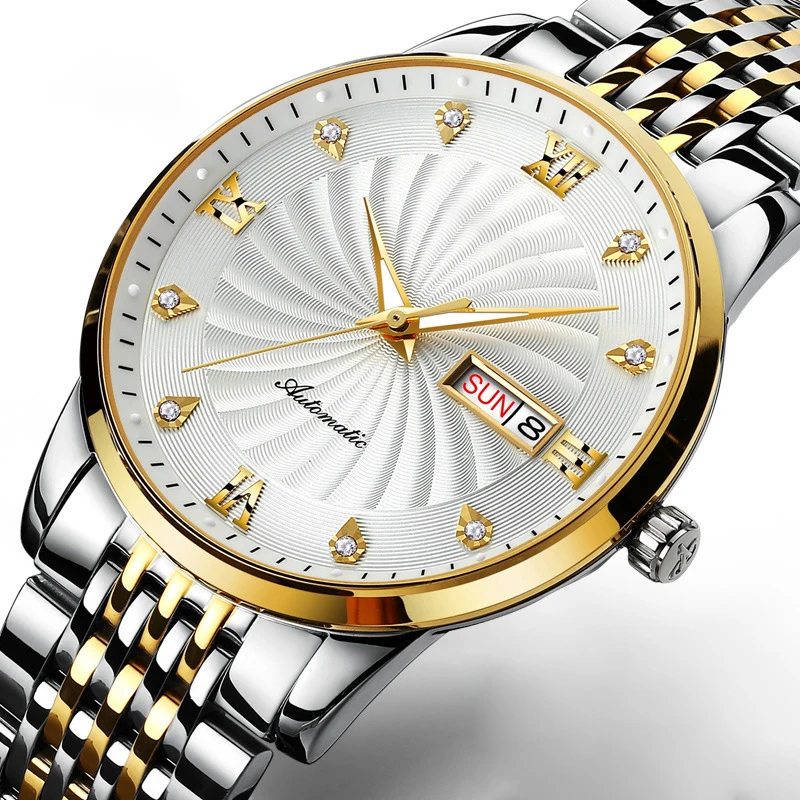 

Best Selling Custom Waterproof Fashion Luxury Roman Scale Quartz Watch Stainless Steel Bezel Luxury Men's Watch Machinery