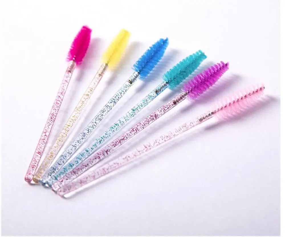 

50pcs Shiny Disposable Eyelash Applicator Curler Brush Set Mascara Eyebrow Spoolers Comb Wands Spoolies Brushes