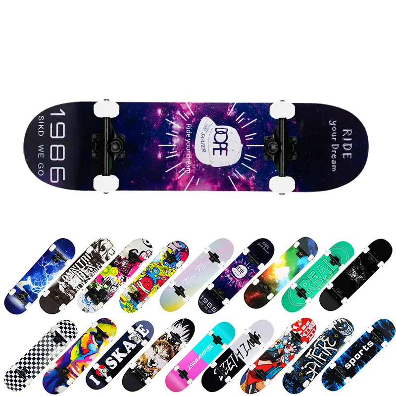 

Colorful Outdoor in Stock Double Rocker Skateboard
