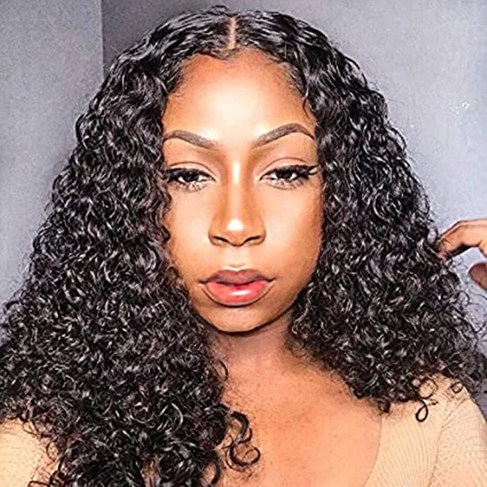 

Jerry Curly Short Bob Hd Lace Front Human Hair Wig PrePlucked For Black Women Kinky Deep Water Wave Frontal Virgin Wig