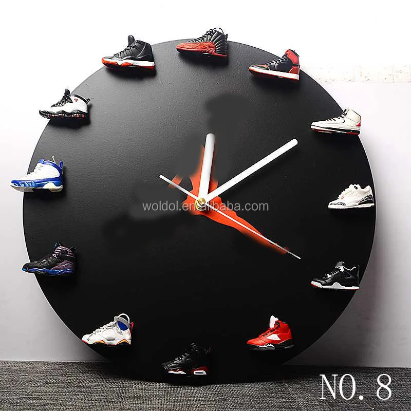 clock with mini sneakers