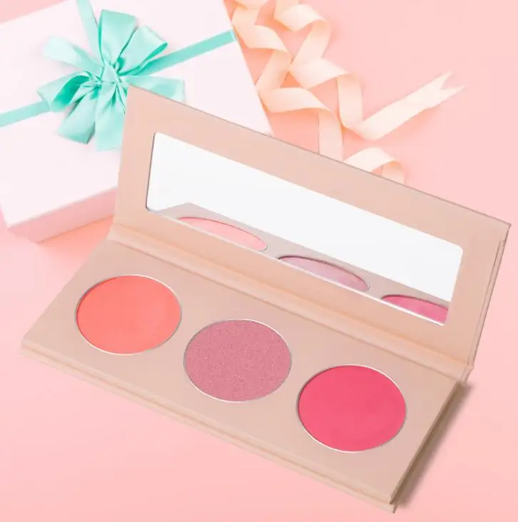 

In stock make your own colors smooth soft permanent blusher palette oem no logo