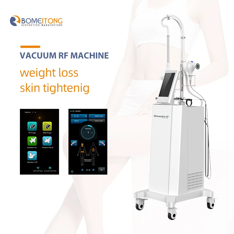 

Skin tightening Cellulite fat removal EMS finger massage IR roller vacuum therapy rf cavitation slimming machine