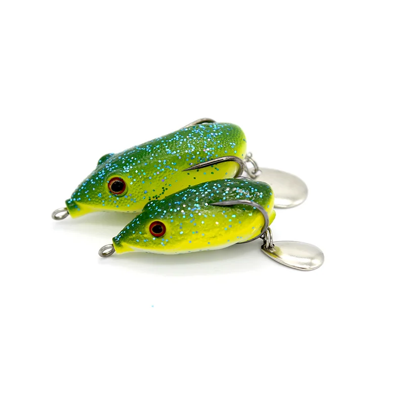 

Free Sample Sequin Bait 17g 13g Soft Plastic Soft Frog Lure Fishing For Snakehead