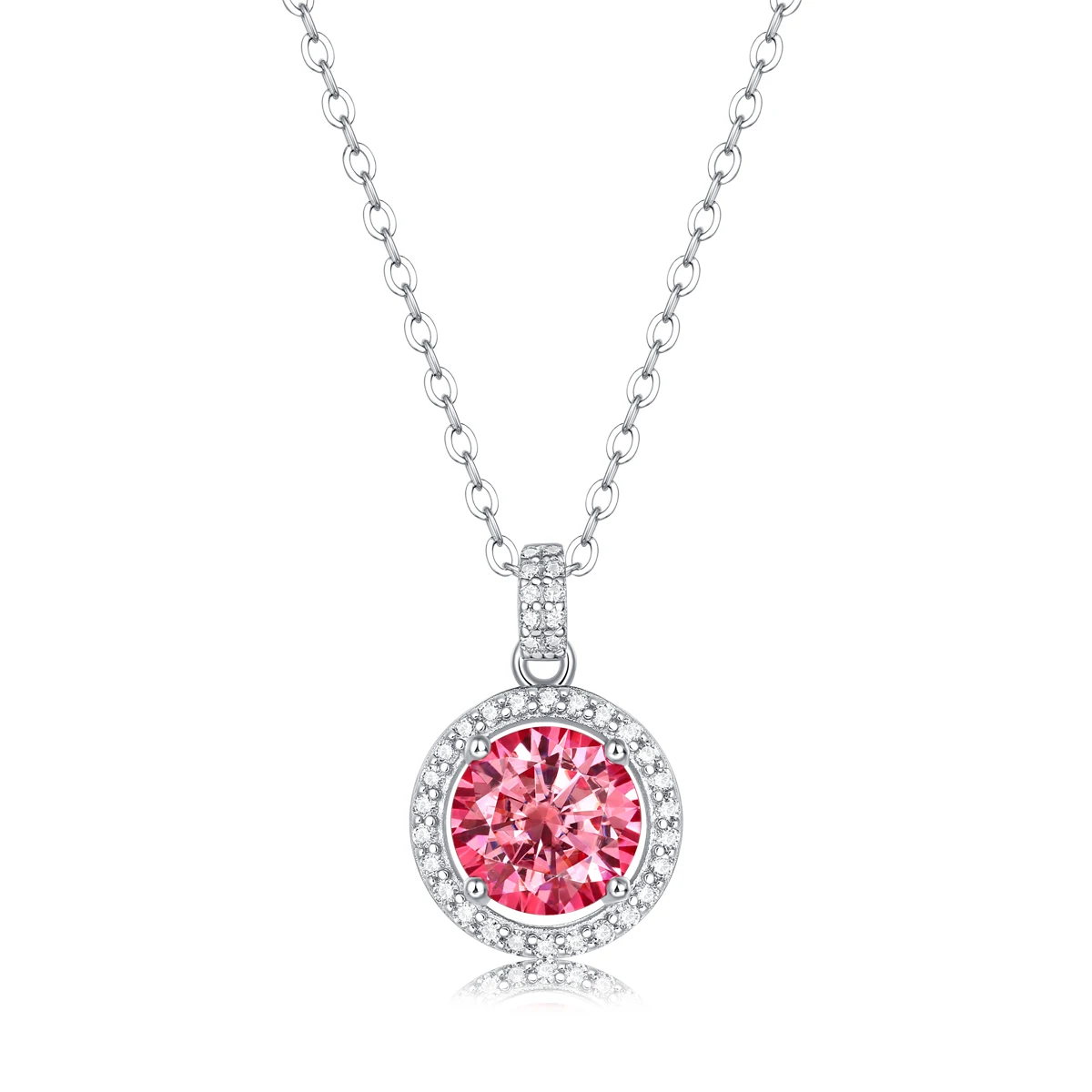 

Wholesale Cheap Women Necklace 1 carat Ruby Jewelry Stone For Wedding And Engagement Silver 925 Pendant Necklace