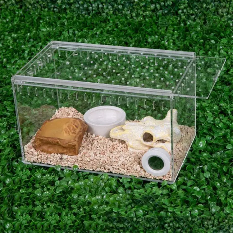 Factory Custom Pmma Plexiglass Enclosure Pet Feeding Box Acrylic ...