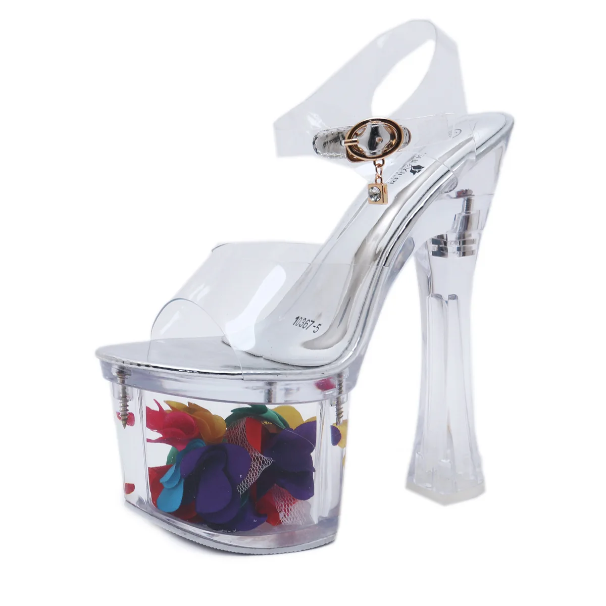

2021 fashion wholesale high quality heels clear sangals extra high heel platform shoes for women