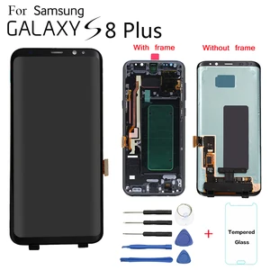 Hot sale lcd screen display for samsung s8 plus mobile phone original,for samsung galaxy s8 plus lcd with frame screen replace