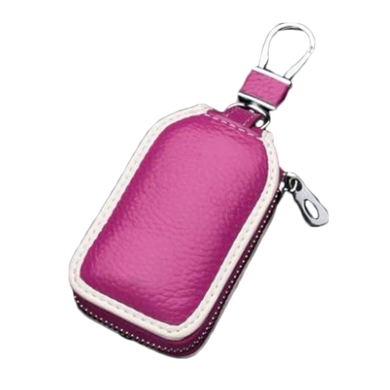 

Luxury Fashion Key Holder Multifunctional Organiser Men Long Folding Genuine Leather Zipper Car Key Wallet, 5 colors