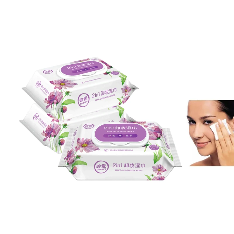 

Factory Wet Women Wipes Face Cleaning Towelette Makeup Remover Wet Pads