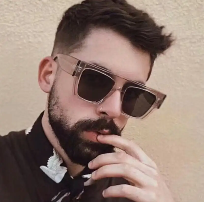 

Large frame sunglasses Fashion cool sunglasses retro square men sunglasses, Picture