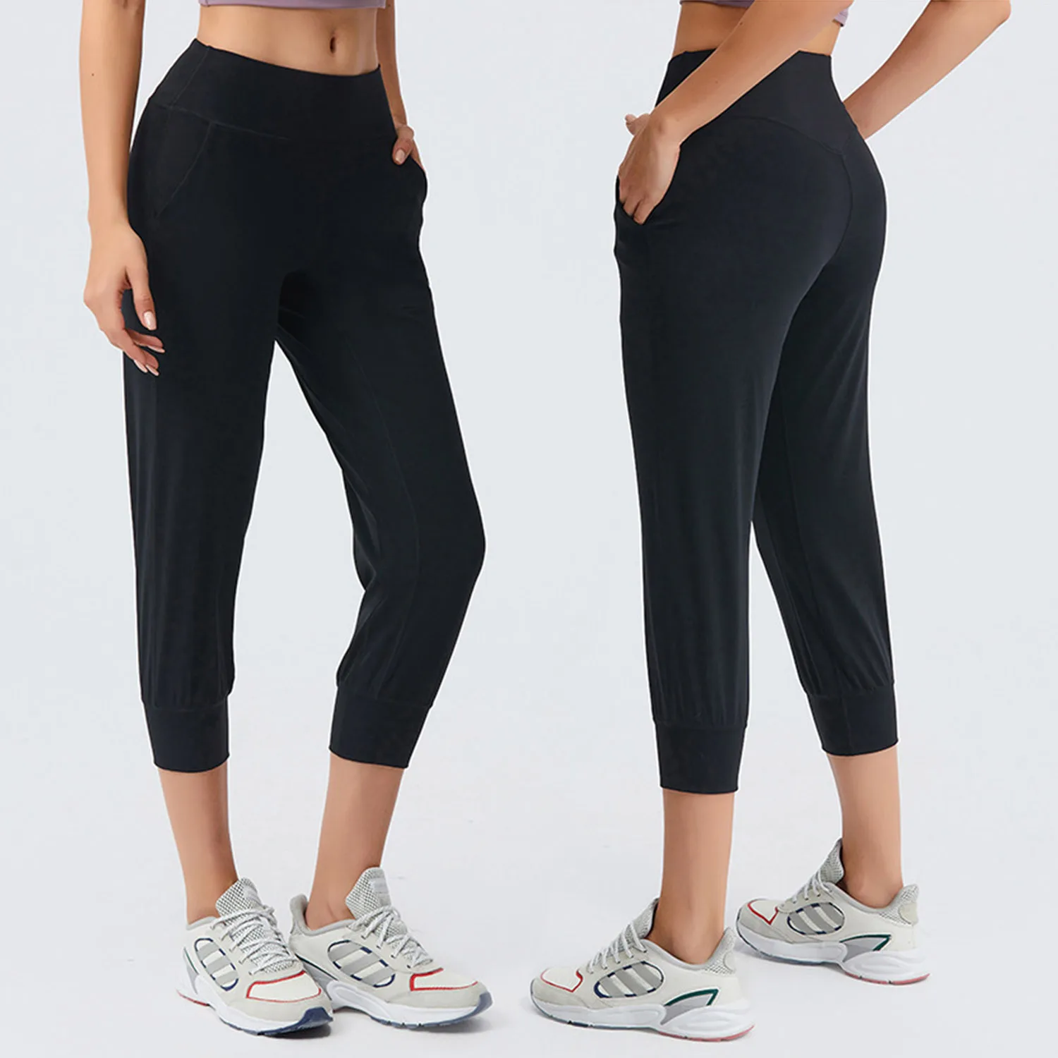 

Custom Comfortable Sporty And Breathable Crop Pants Sport Workout Yoga Legging Pants