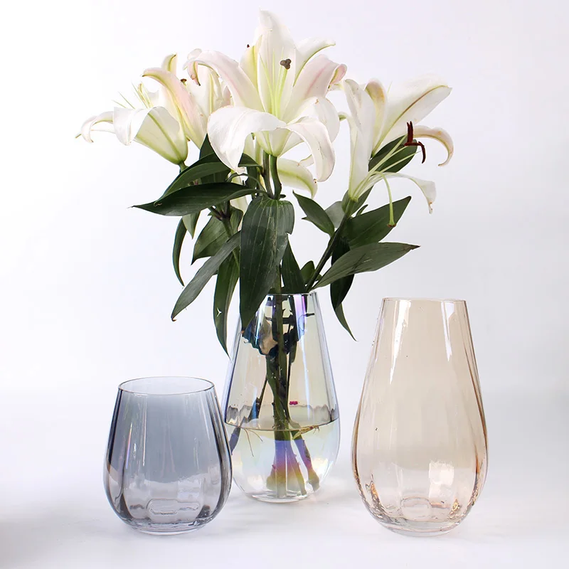 
Wholesale Vintage Decorative Modern Electroplating Bling Glass Table Vase 