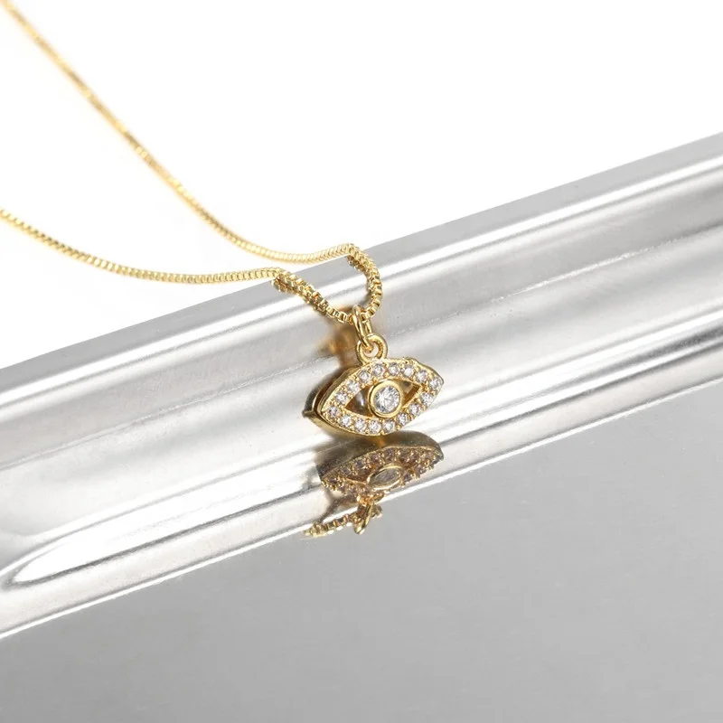 

hip hop jewelry 18k gold plated evil eyes necklace