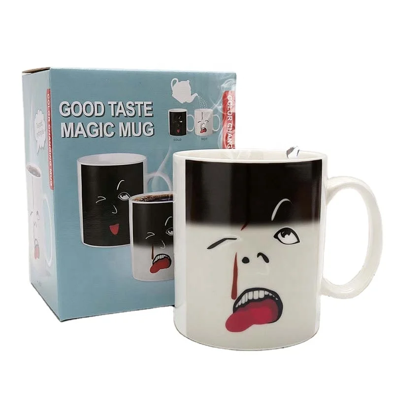 

Spot Wholesale Custom Pixel Morph Good Taste Color Changing Mug Creative Magic Temperature Sensitive Ceramic Mugs