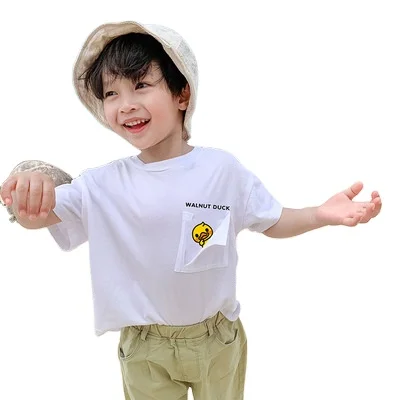 

F40367A new arrival Korean print boy children's T-shirts summer baby boy clothing, As picture