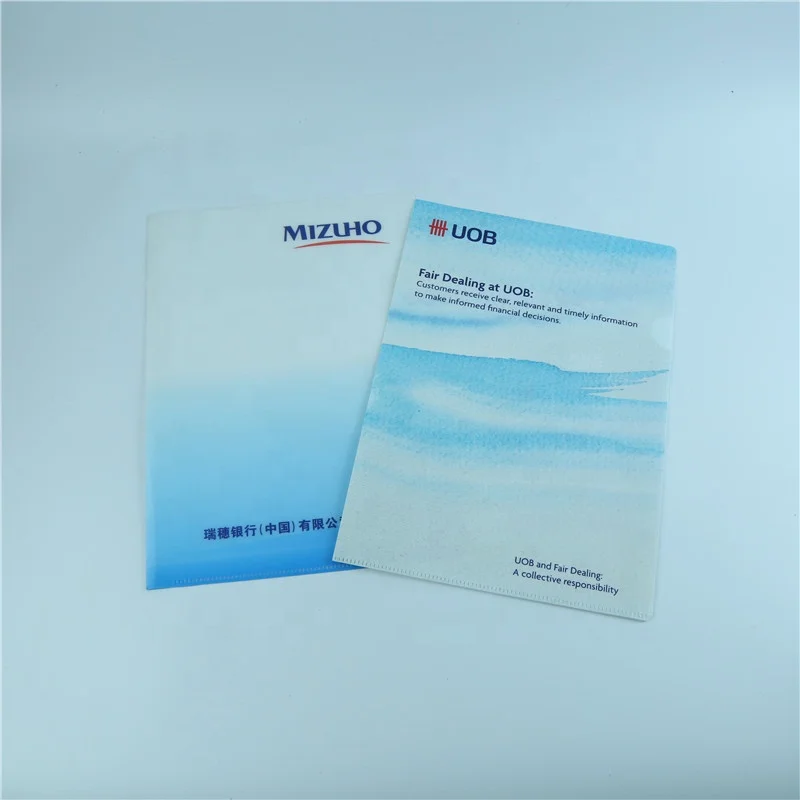 
Custom printing PP L shape file folder 