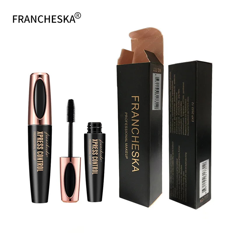 

4D Fiber Mascara Long Eyelash Silicone Brush Curving Lengthening Mascara Waterproof Longlasting Makeup Eye Cosmetic