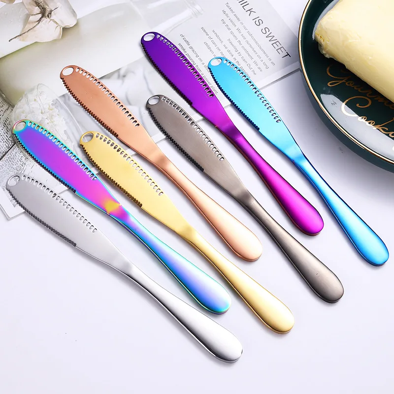 

3 in 1 Multi-Function Butter Knife Cheese Spreader 18/0 Stainless Steel Butter Curler