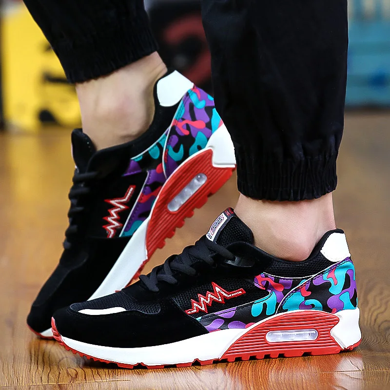 

Hot Sale Sneakers Fashion Comfort Casual Shoes Sports Printed Canvas Shoes Men