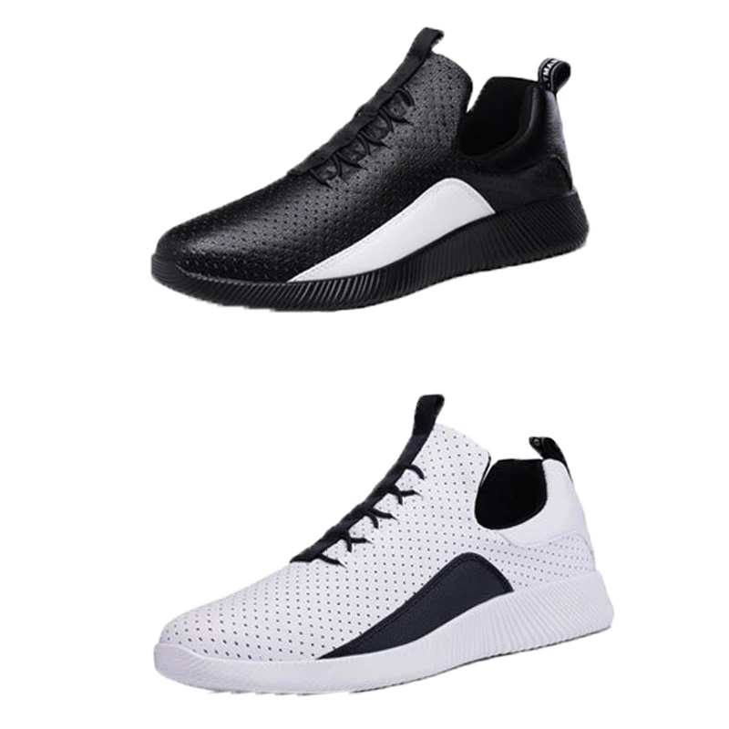 

New style breathable lightweight casual shoe sportswear for men sneakers shoes, White/black