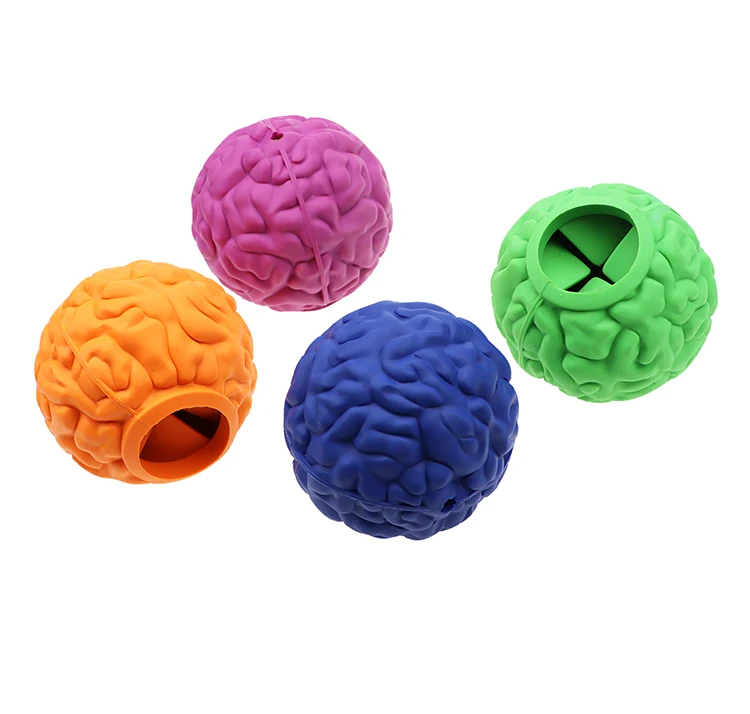 Brain Pattern Dog Snack Ball Pet Toys Dog Feeder Toy Ball Dog Treat Puzzle