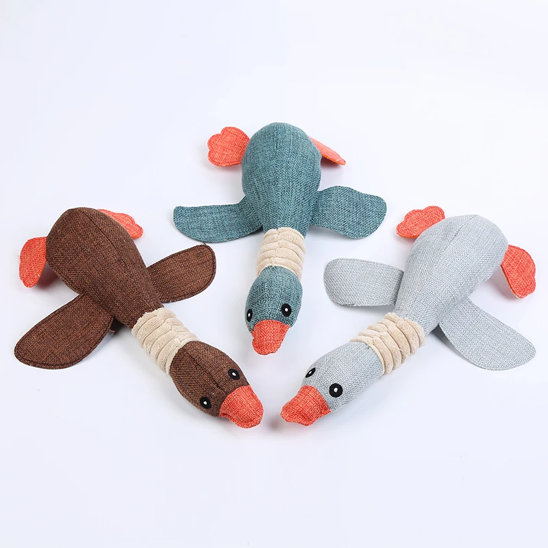 

Pet dog plush toy goose shape molar pet supplies, Assorted