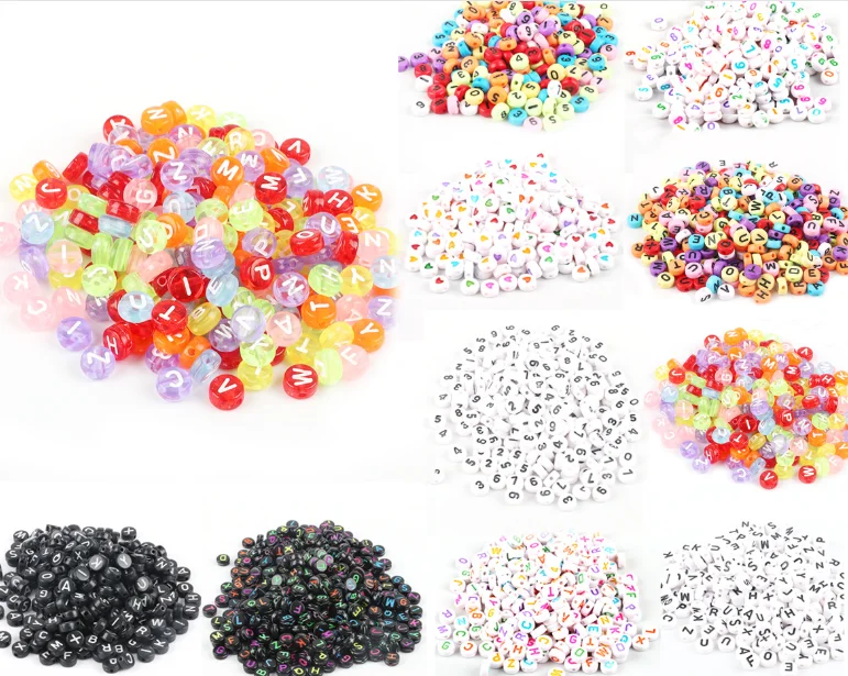 

4*7mm near round acrylic letter beads A-Z 26 letter beads jewelry accessories acrylic alphabet letter beads 100pcs per bag