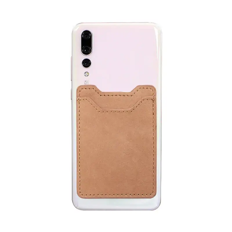 

YS-W211 Wholesale 3M adhesive sticker double pocket smart phone card holder wallet