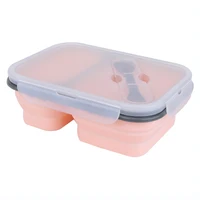 

Collapsible Lunch Boxes Made of Food Grade Silicone Folding Reusable Food Storage Container