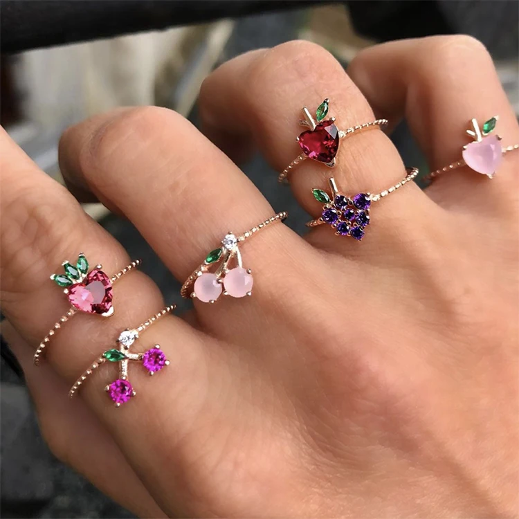 

Sweet Crystal Apple Strawberry Cherry Grape Fruit Rings