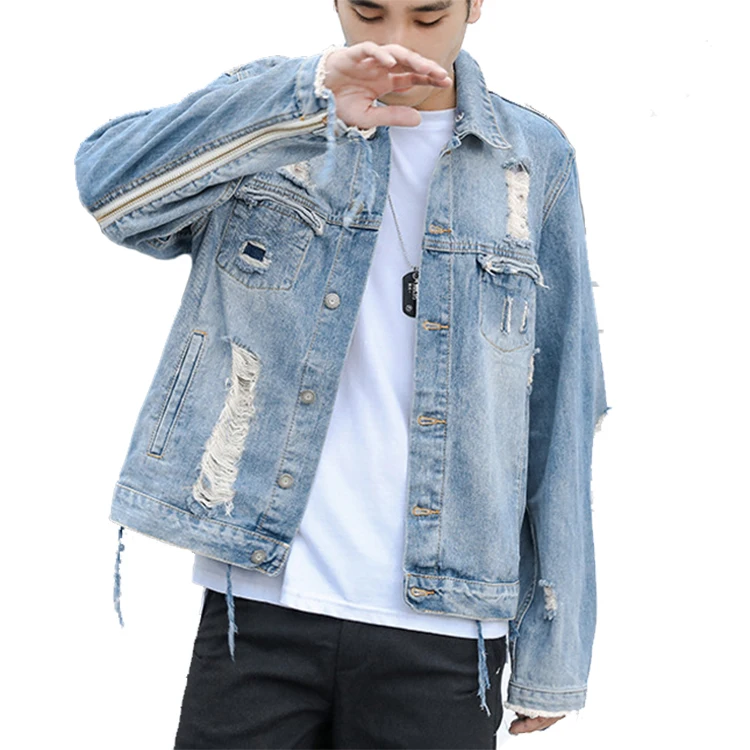 2020 Newest style motorcycle jacket mens leather jean jacket fashion coat