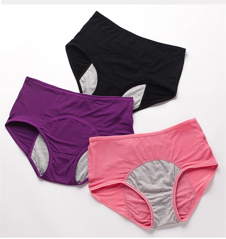 

Customized Women Absorption Undies Water Resistant Leak Proof Reusable Menstrual underwear Period Panties For Ladies