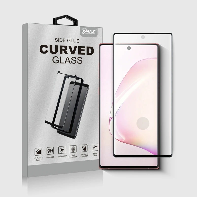 

3D side glue 0.33mm 9H tempered glass for samsung galaxy note 10 lite screen protector