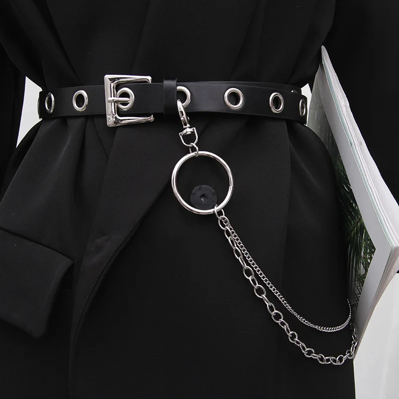 

Manufacturers hot fashion all-match Korean trend belt women free punch trousers belt chain