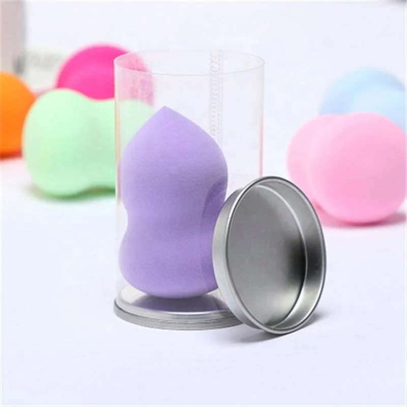 

Non Latex Beauty Make Up Sponge Soft Puff Makeup Sponge Blender with Transparent Box in Stock, Rose/light green/orange/skin/light pink/light blue/light purple